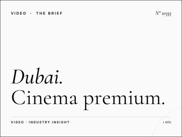 Dubai Hills Mall Affluent Moviegoers: Cinema Premium