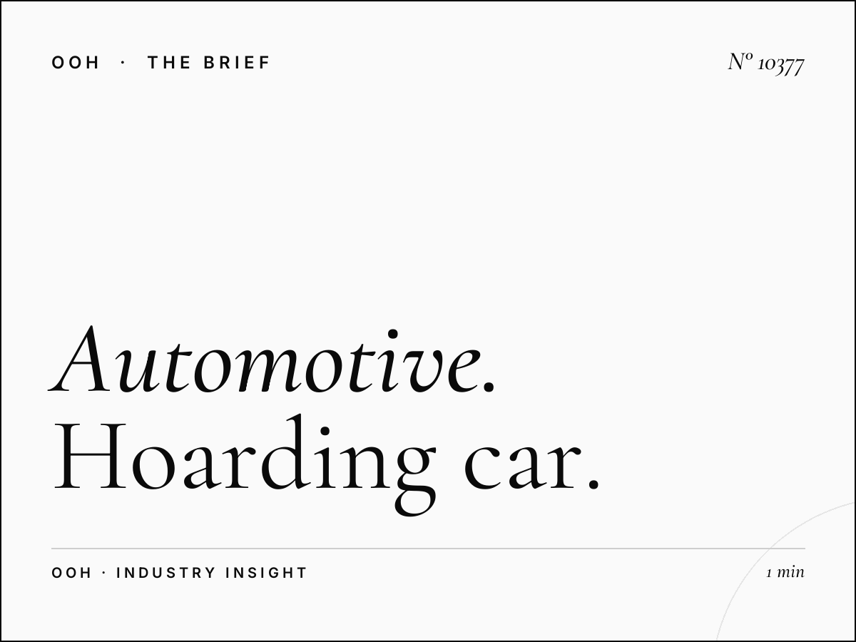 Automotive Brands Airport Road: Hoarding Car Advertising