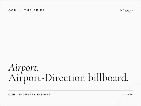 Airport Road Airport Bound: Airport-Direction Billboard