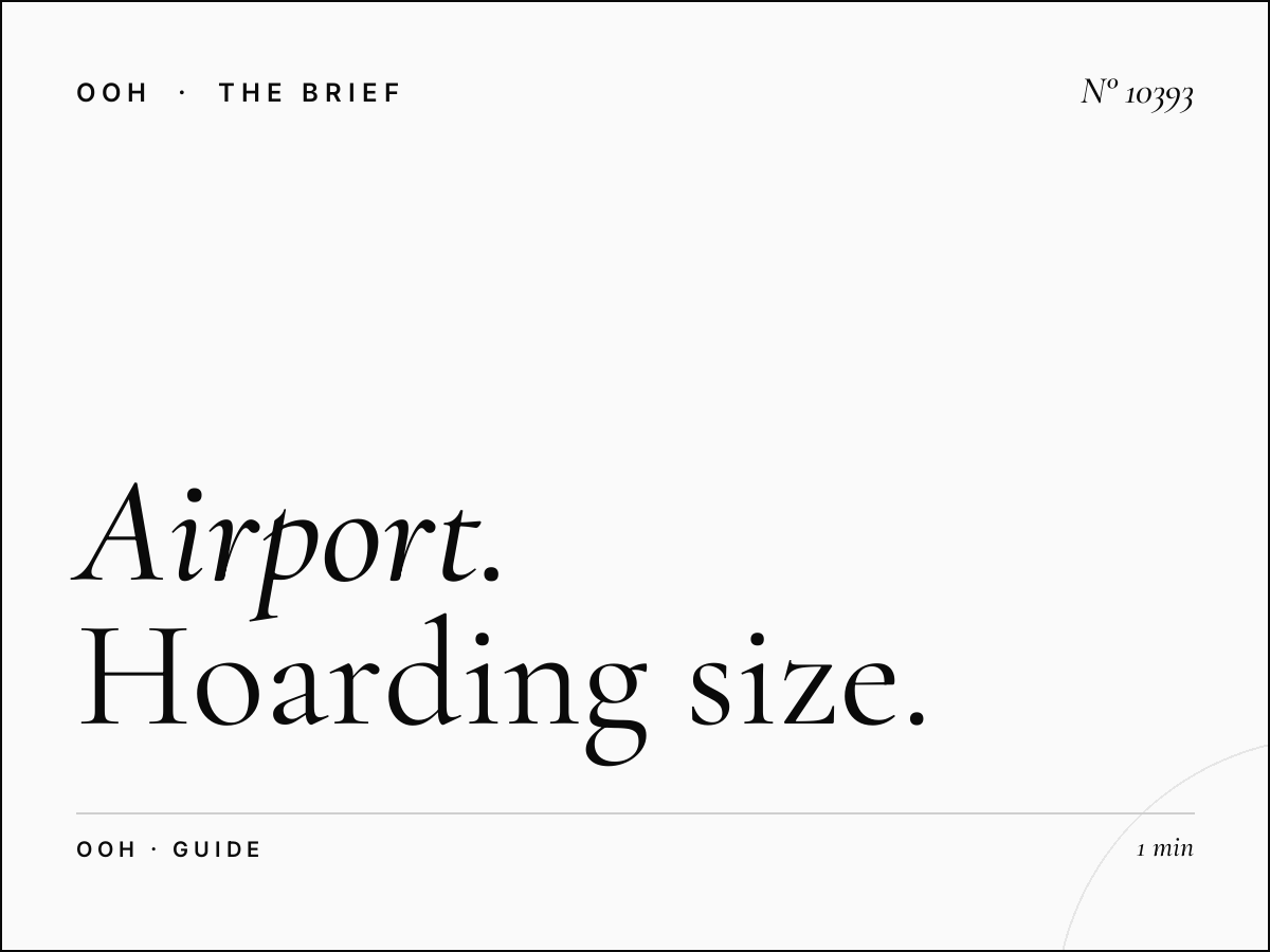Airport Road Billboard Format: Hoarding Size Guide
