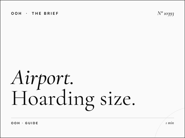 Airport Road Billboard Format: Hoarding Size Guide