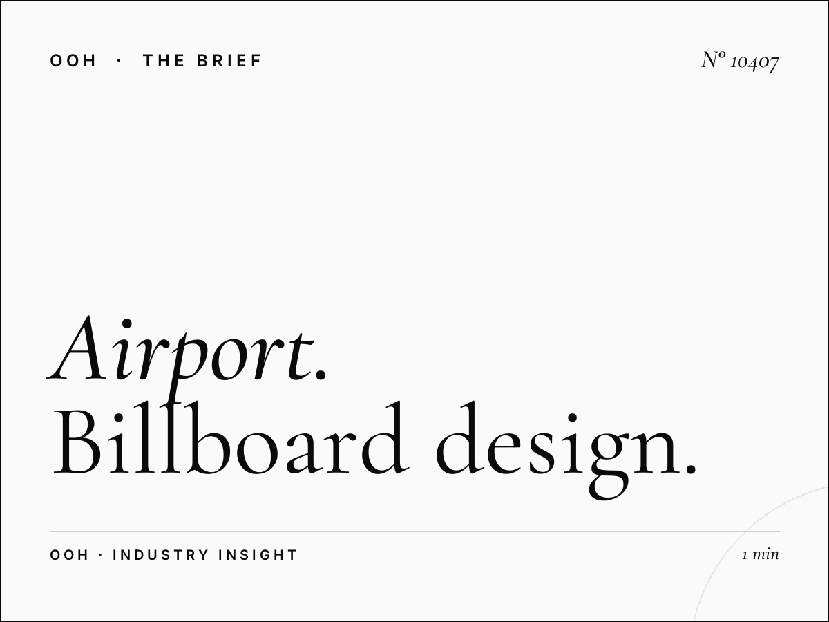 Airport Road Hoarding Creative: Billboard Design Success