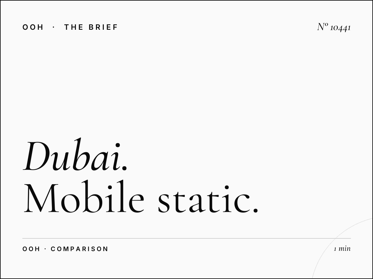 Dubai Taxi Wrap vs Static: Mobile Static Comparison