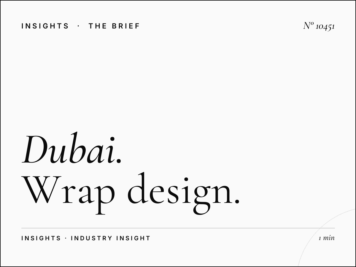 Dubai Taxi Advertising Format: Wrap Design Options