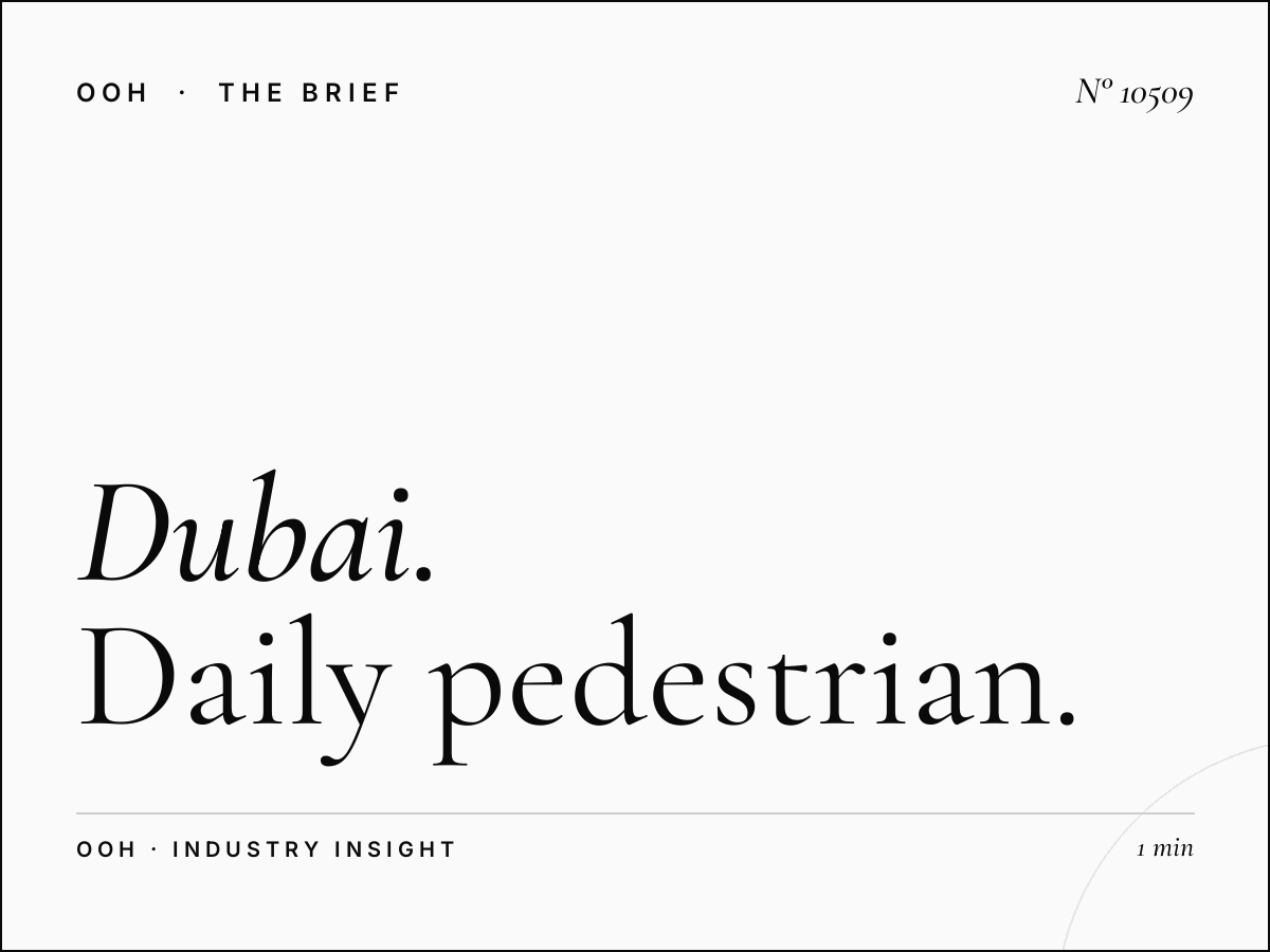Dubai Static MUPIs Reach: Daily Pedestrian Impressions