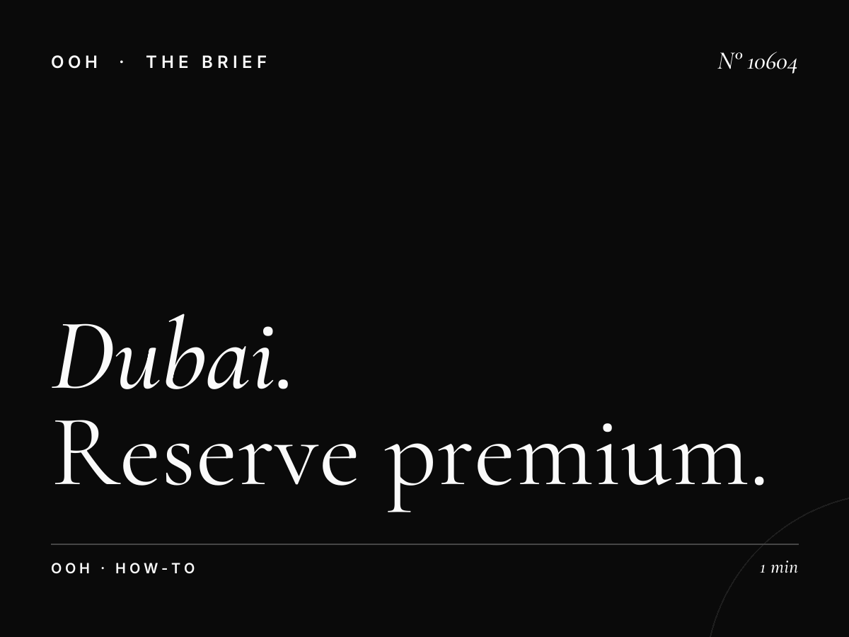 Dubai Static MUPIs Booking: How to Reserve Premium Outdoor Advertising Space