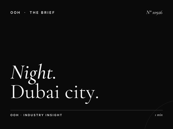 Night Street Advertising: Dubai City MUPI After-Dark