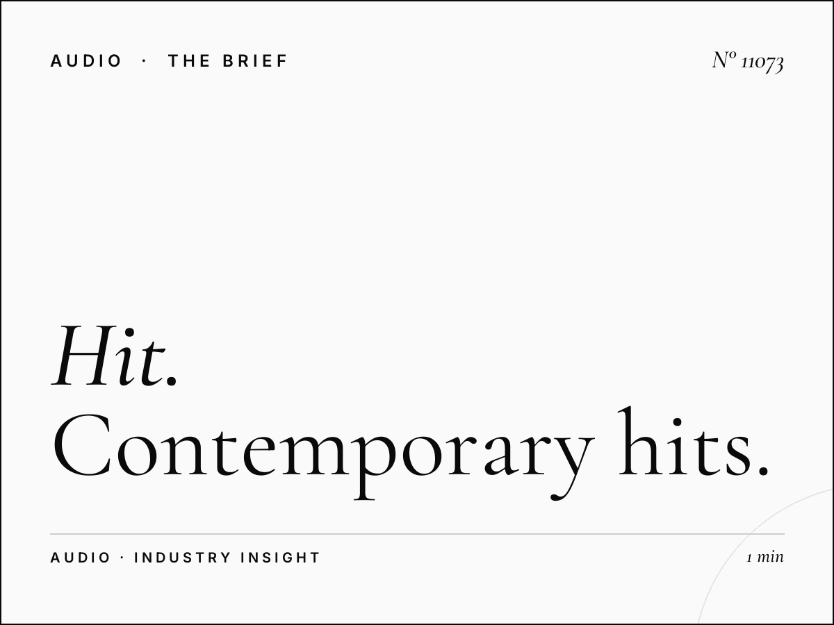 Hit Radio Music Format: Contemporary Hits Programming