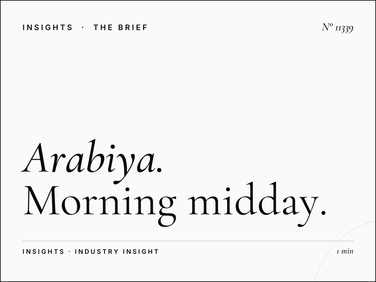 Al Arabiya 99 Dayparts: Morning Midday Evening Programming