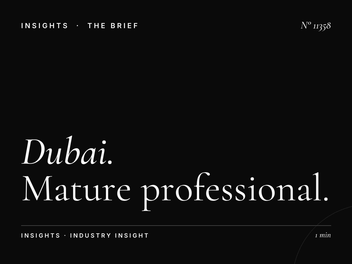 Dubai Eye Mature Audience: Mature Professional Targeting