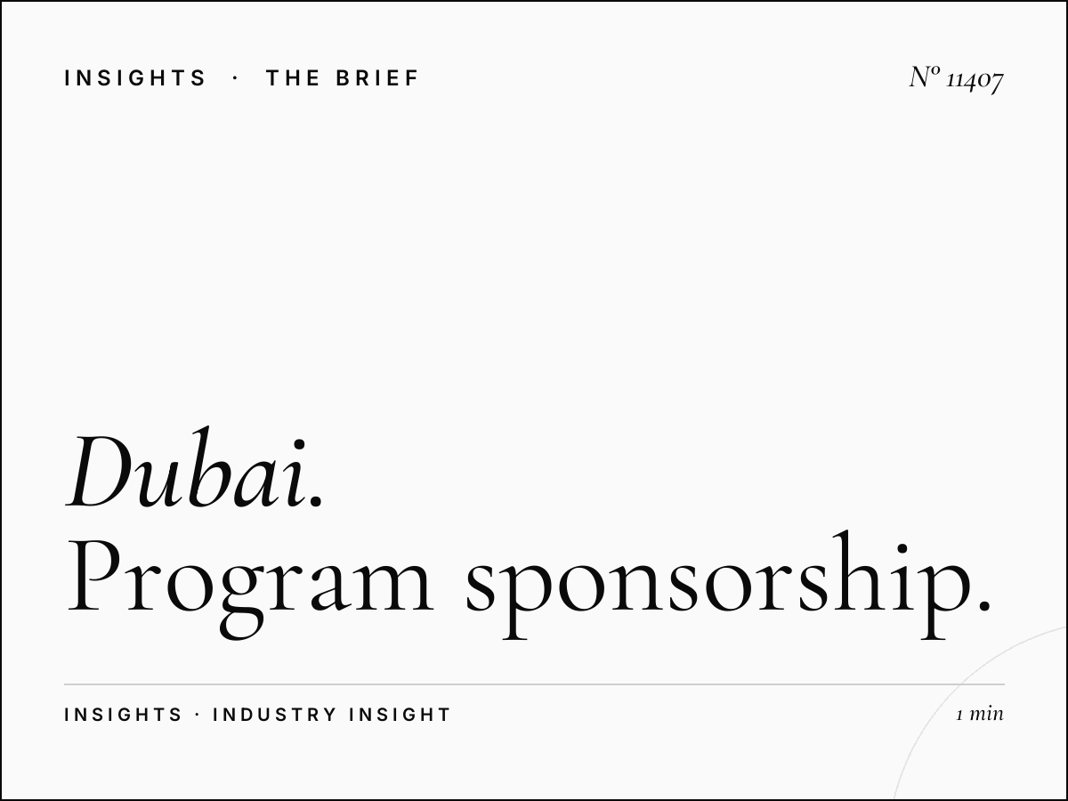 Dubai Eye Sponsorship: Program Sponsorship Talk Opportunities