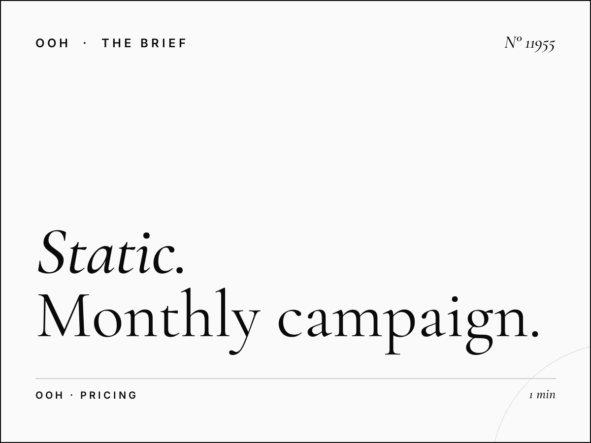 Static MUPI Rates Riyadh: Monthly Campaign Pricing