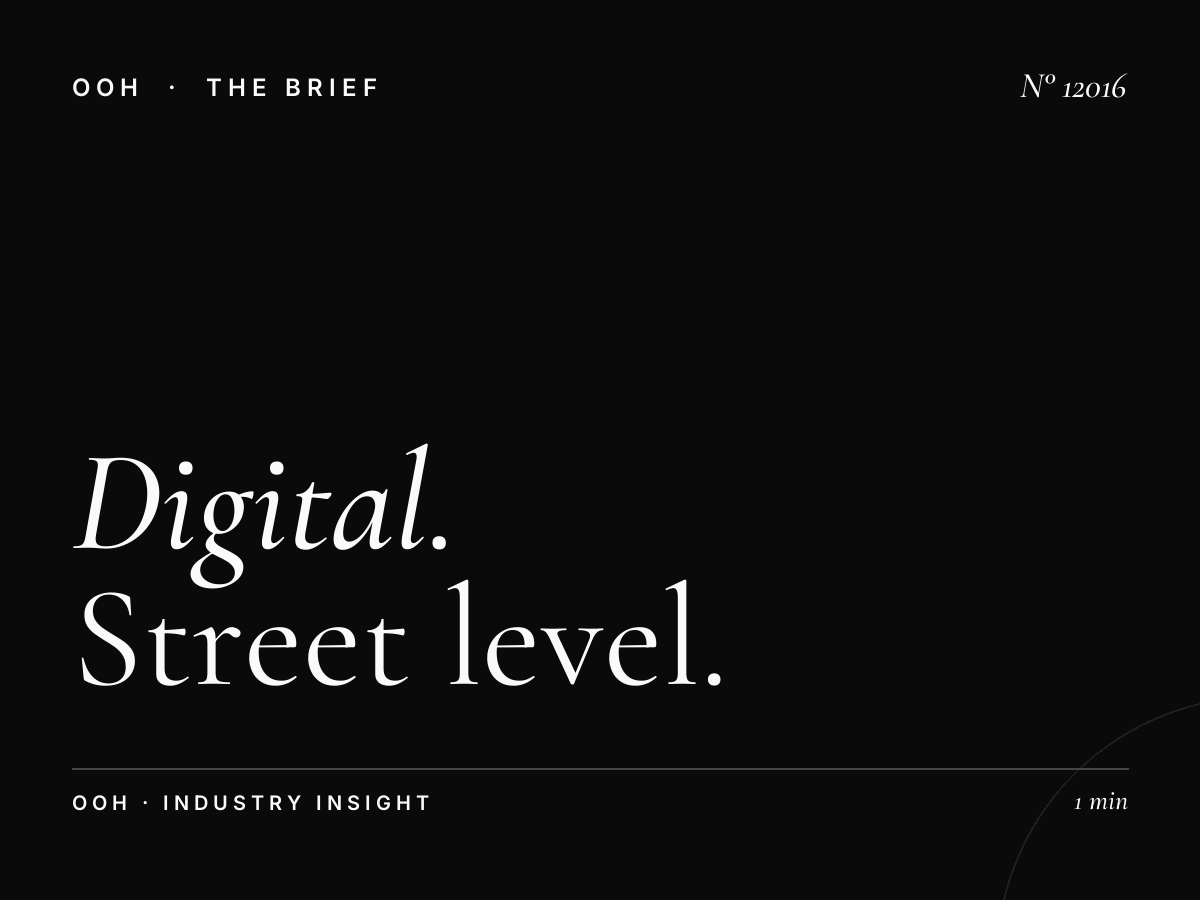 Digital MUPIs Riyadh: Street Level Digital OOH Campaign