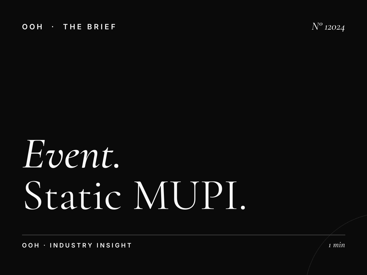 Event Advertising Riyadh: Static MUPI Promotion