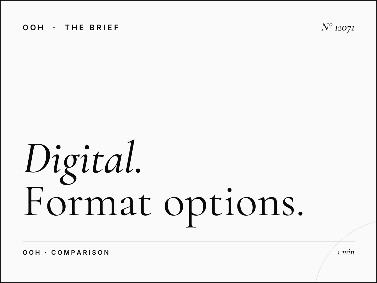 Digital MUPI vs LED Riyadh: Format Options