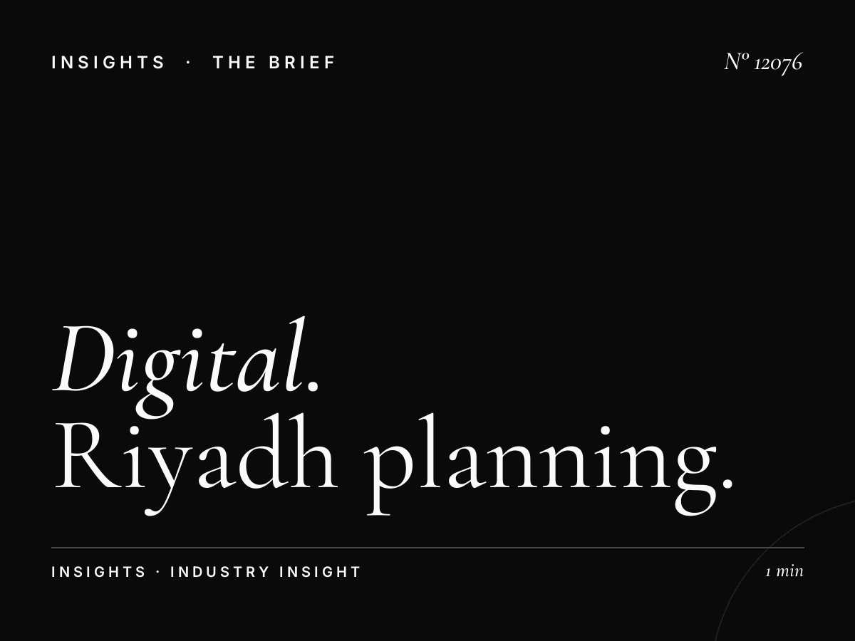 Digital Street Furniture Campaign: Riyadh Planning