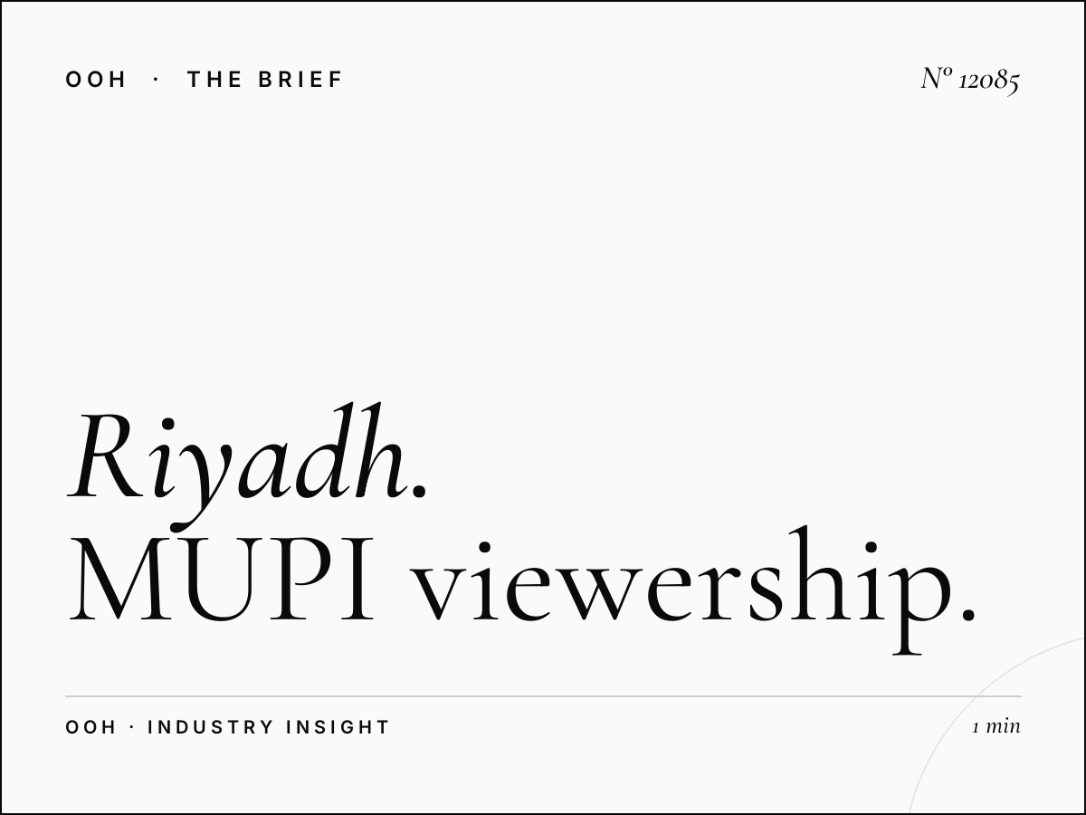Riyadh Digital Traffic: MUPI Viewership Statistics