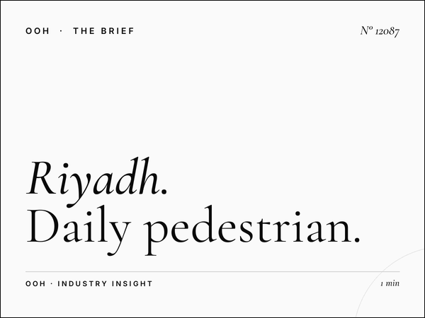 Riyadh Digital MUPIs Reach: Daily Pedestrian Impressions