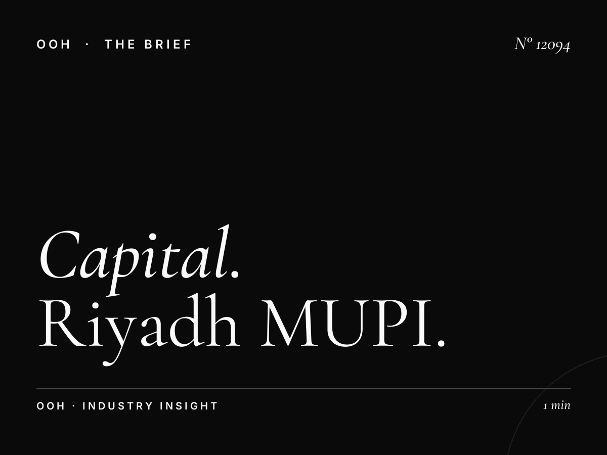 Capital City Digital Traffic: Riyadh MUPI Optimal Times