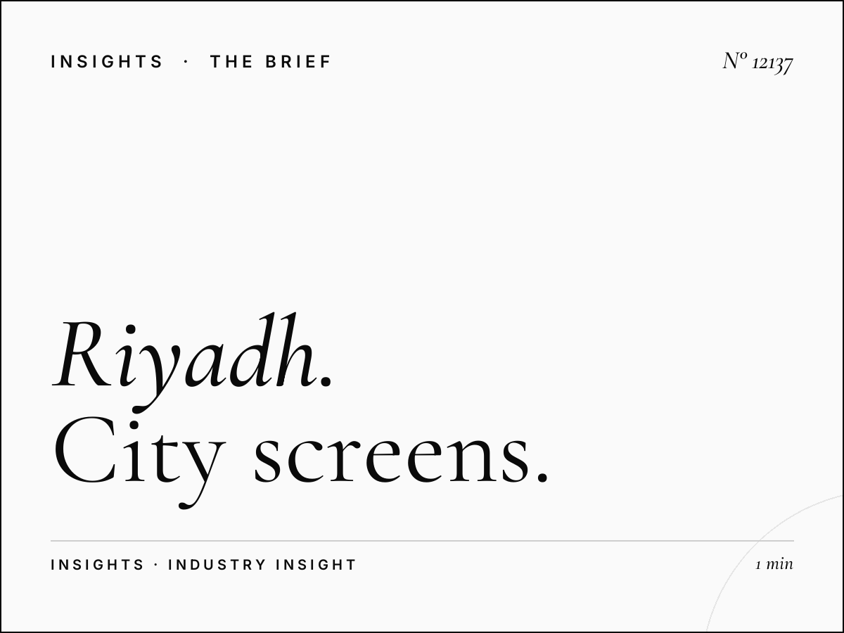 Riyadh Boulevard Foot Traffic: City Screens Viewership