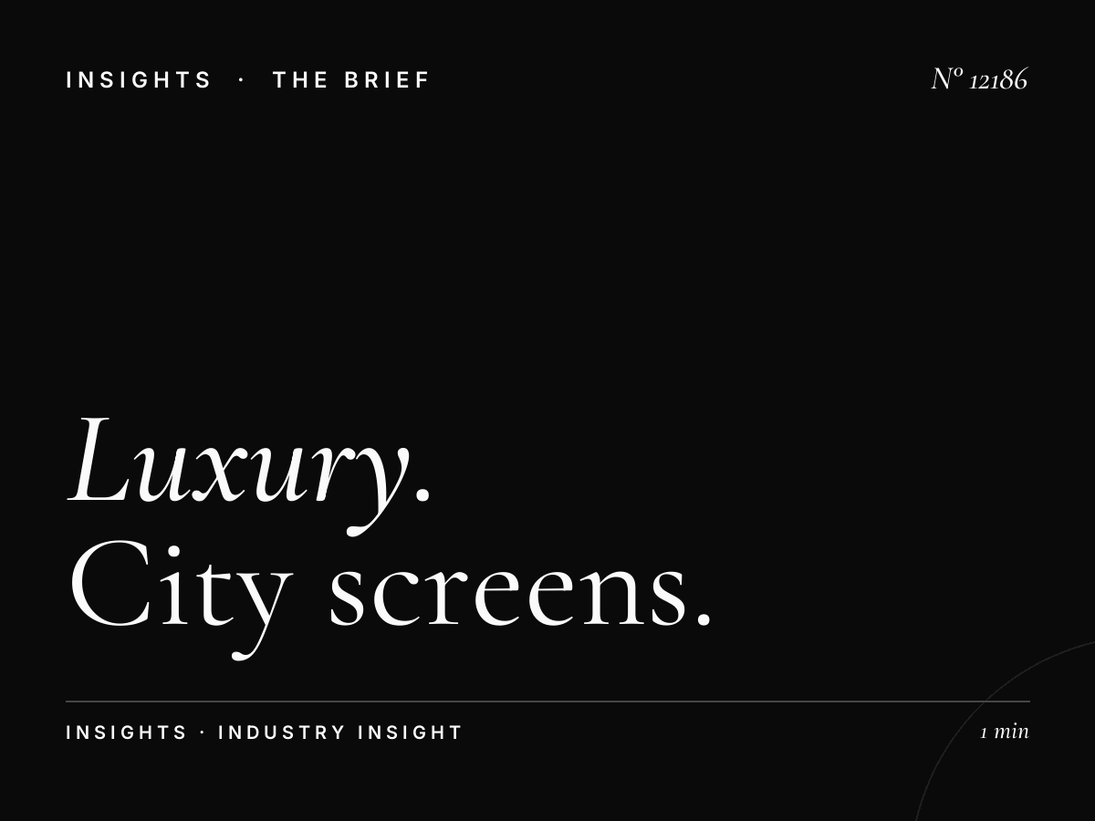 Luxury Brands Riyadh Boulevard: City Screens Premium