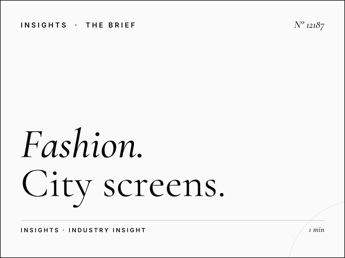 Fashion Brands Riyadh Boulevard: City Screens Retail