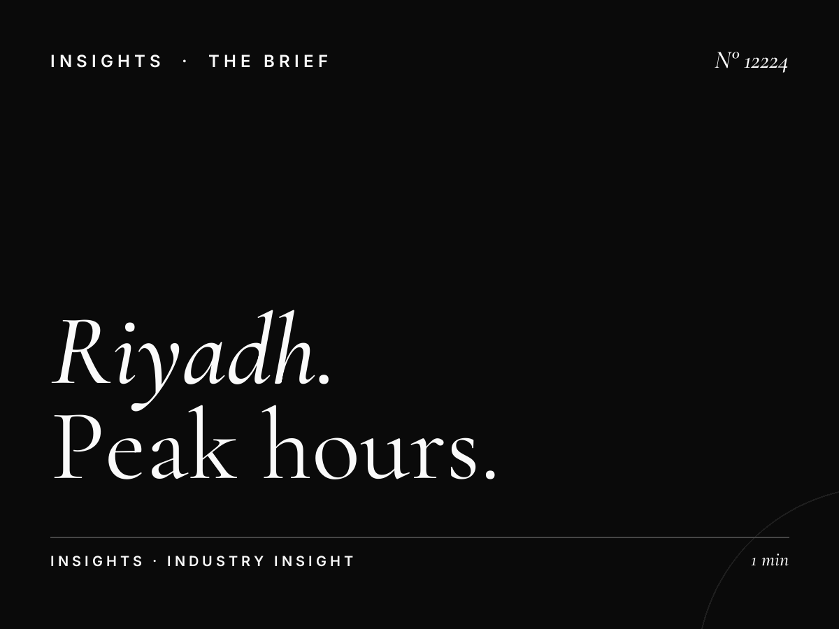 Riyadh Boulevard City Screens Traffic: Peak Hours