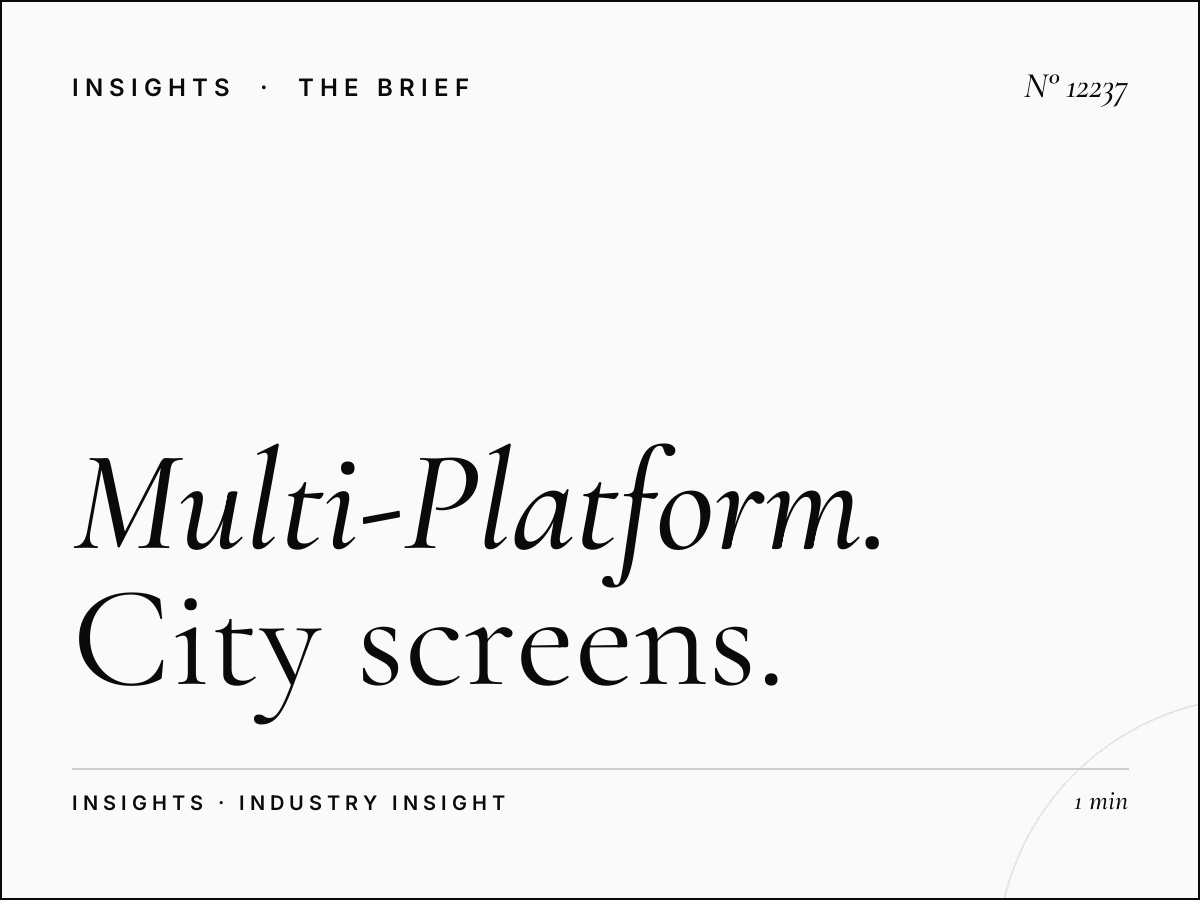 Multi-Platform Riyadh Boulevard: City Screens Campaign