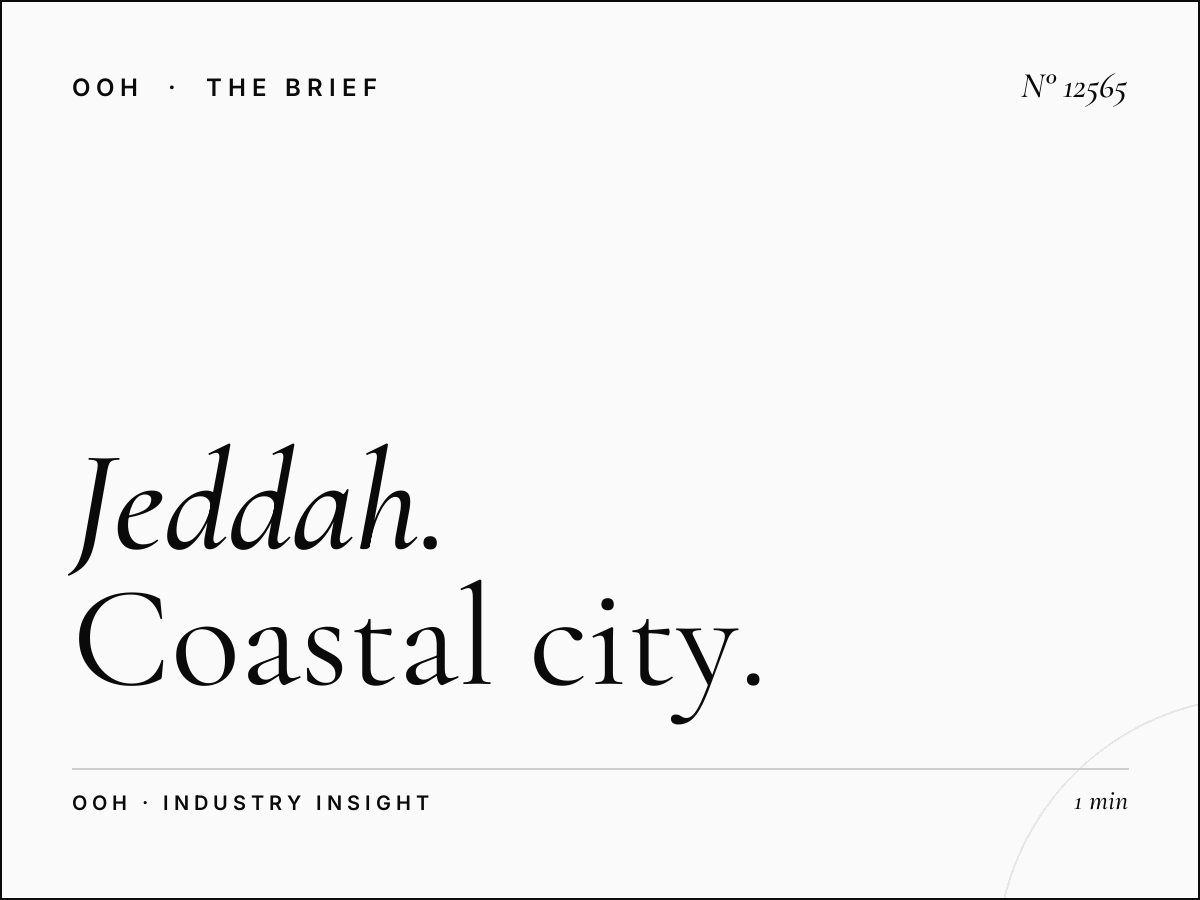 Jeddah 5 LED: Coastal City Digital OOH Marketing