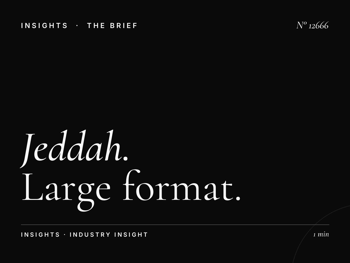 Jeddah LED 3 Size: Large Format Specifications