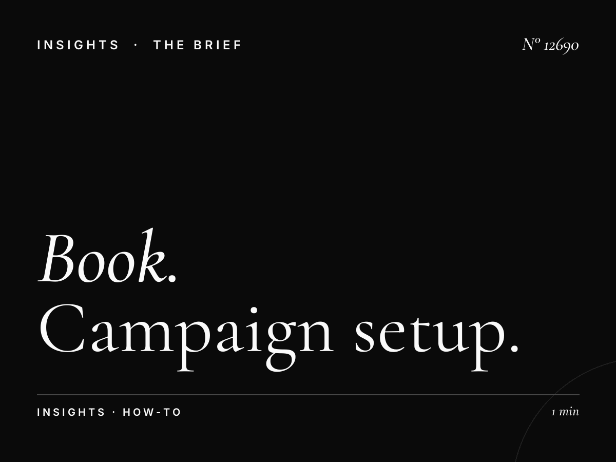 How to Book Jeddah LED 3: Campaign Setup