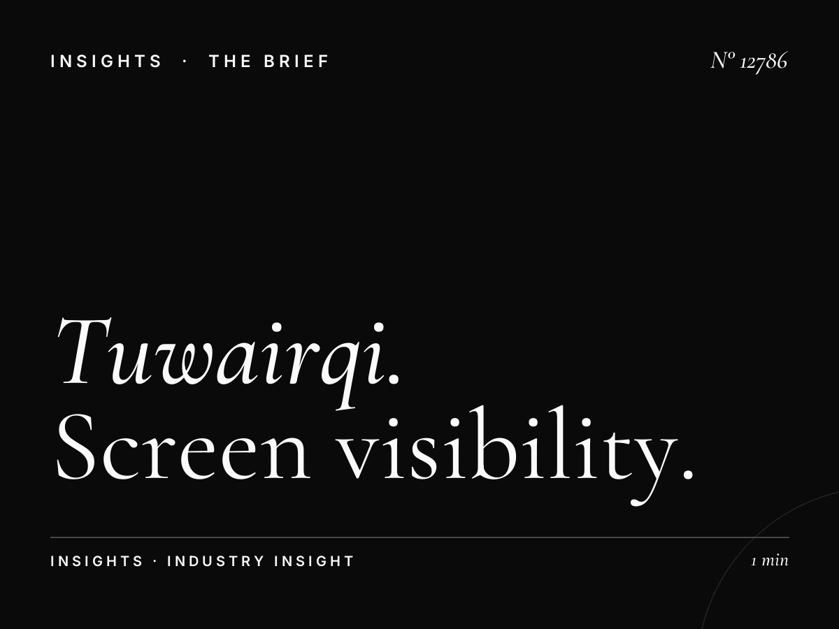 Tuwairqi Tower Impact: Screen Visibility Analysis