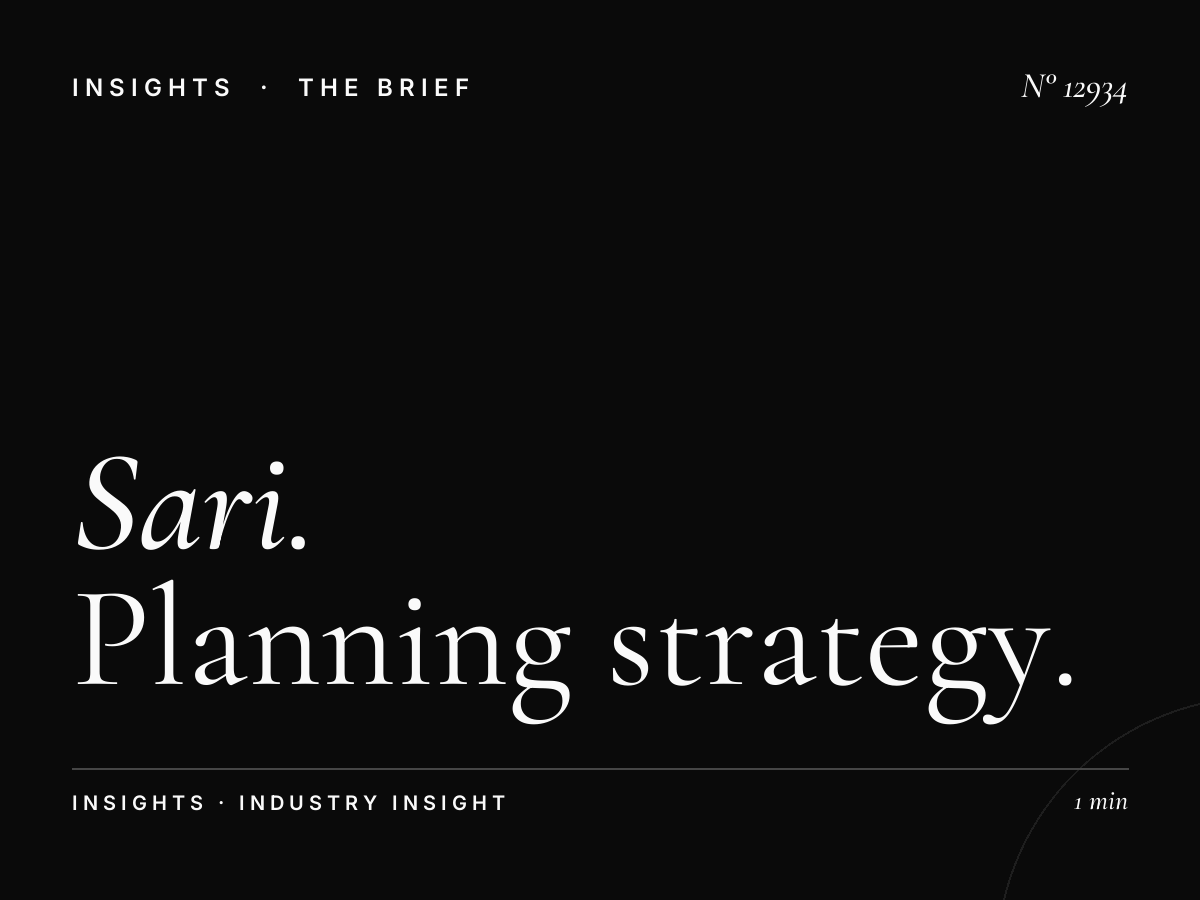 Sari Wall Screen Campaign: Planning Strategy