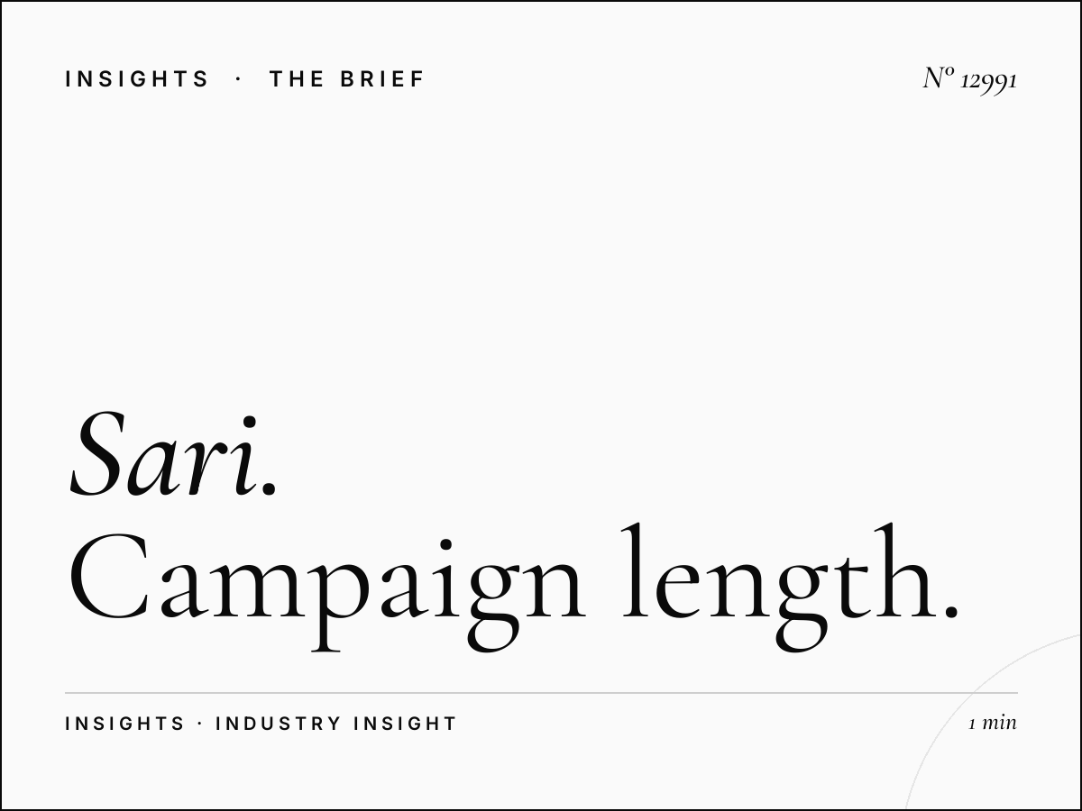 Sari Wall Screen Duration: Campaign Length Options
