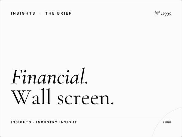 Financial Services Sari: Wall Screen Banking