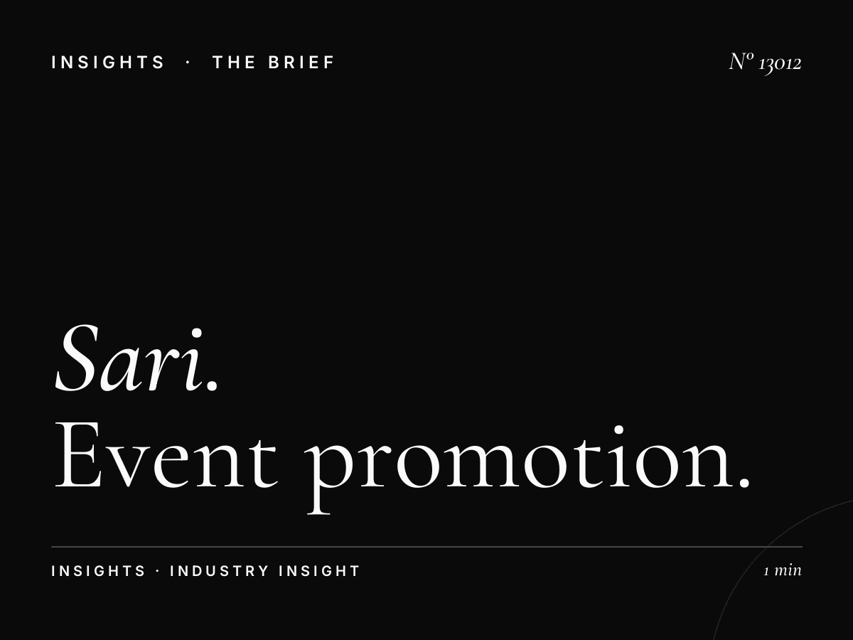 Sari Wall Screen Event: Event Promotion Digital