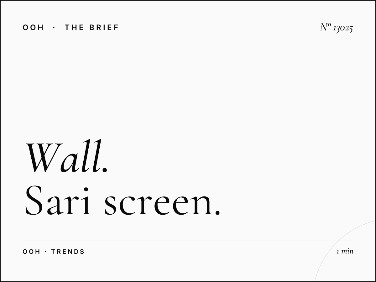 Wall Digital Animation: Sari Screen Motion - The Future of Dynamic Billboard Advertising