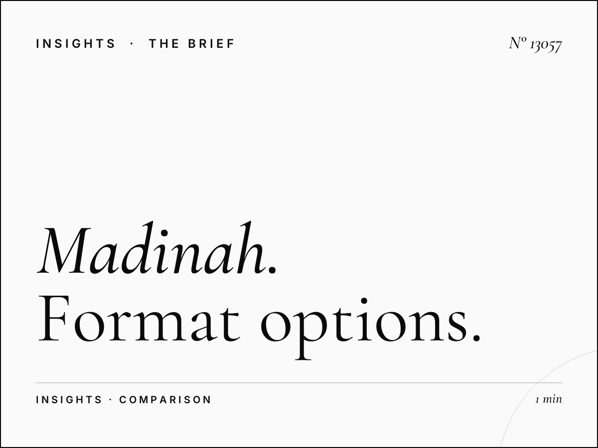 Madinah Wall Screen vs Static: Format Options