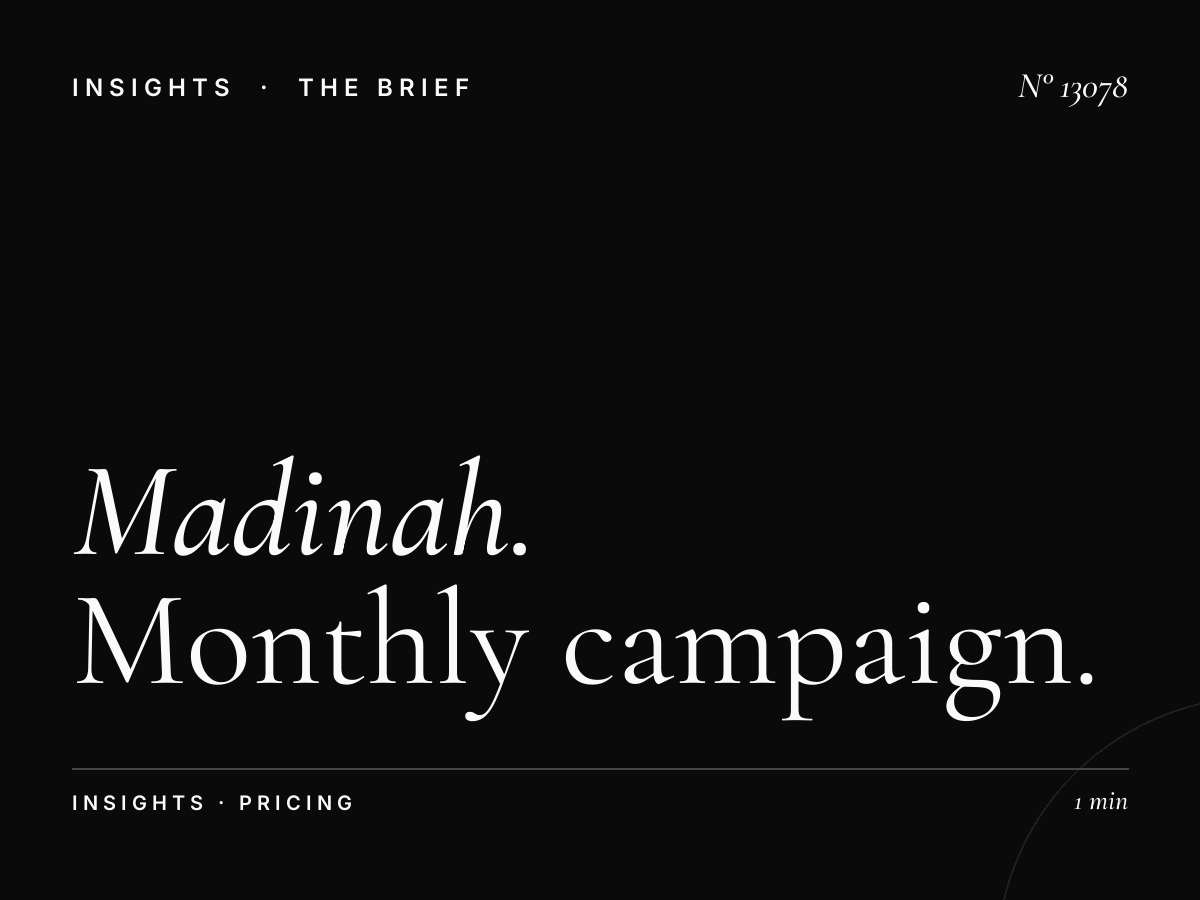 Madinah Wall Screen Rates: Monthly Campaign Pricing
