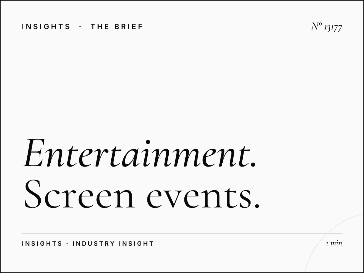 Entertainment Venues Stars Avenue: Screen Events