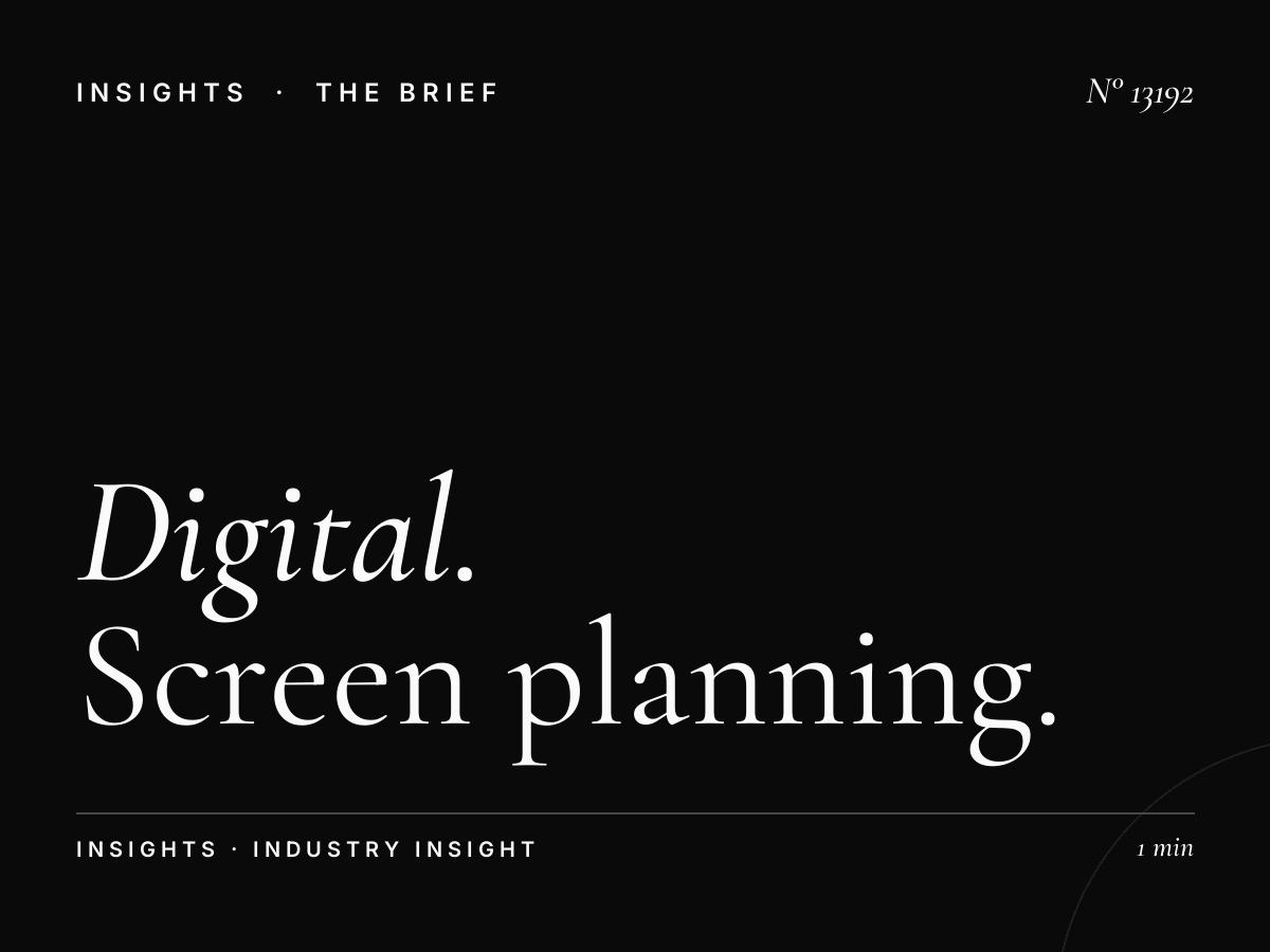 Digital Campaign Stars Avenue: Screen Planning