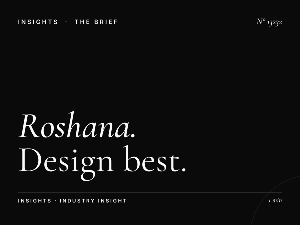 Roshana Tahlia Screen Creative: Design Best Practices
