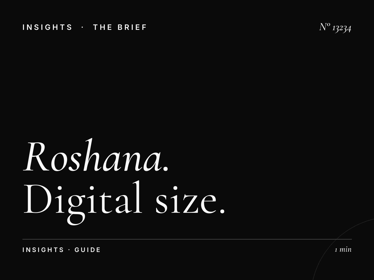 Roshana Tahlia Screen Format: Digital Size Guide