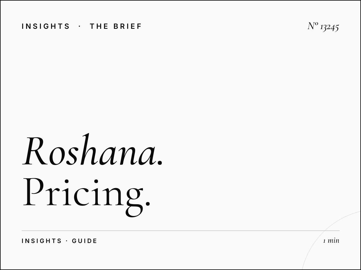 Roshana Tahlia Screen Cost: Complete Pricing Guide 2025