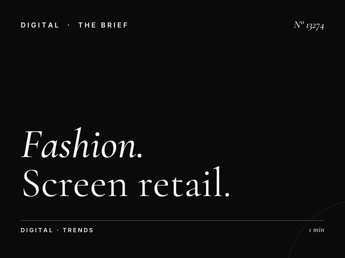 Fashion Luxury Brands Roshana Tahlia: Screen Retail and the Future of Premium Digital Advertising