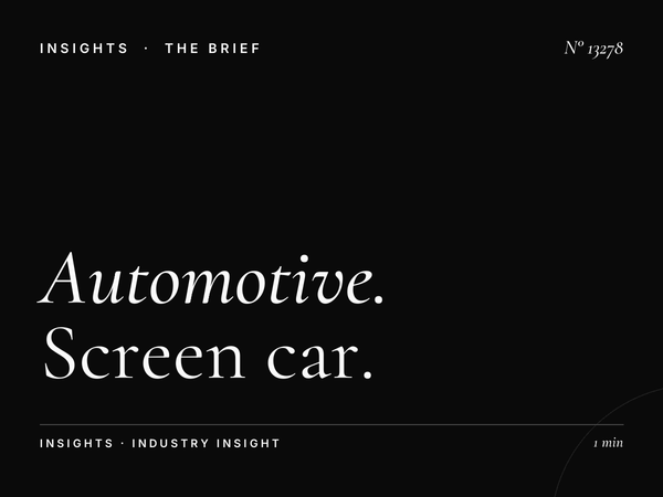 Automotive Luxury Brands Roshana Tahlia: Screen Car Ads