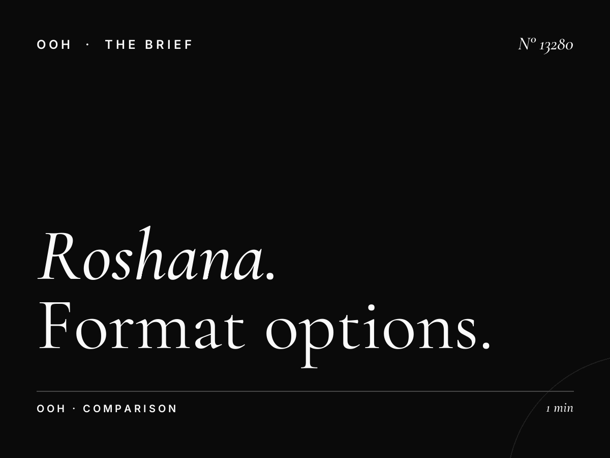 Roshana Tahlia Screen vs Billboard: Format Options