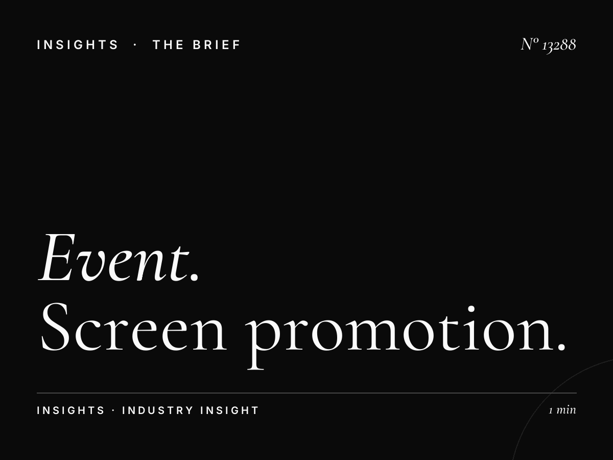 Event Advertising Roshana Tahlia: Screen Promotion