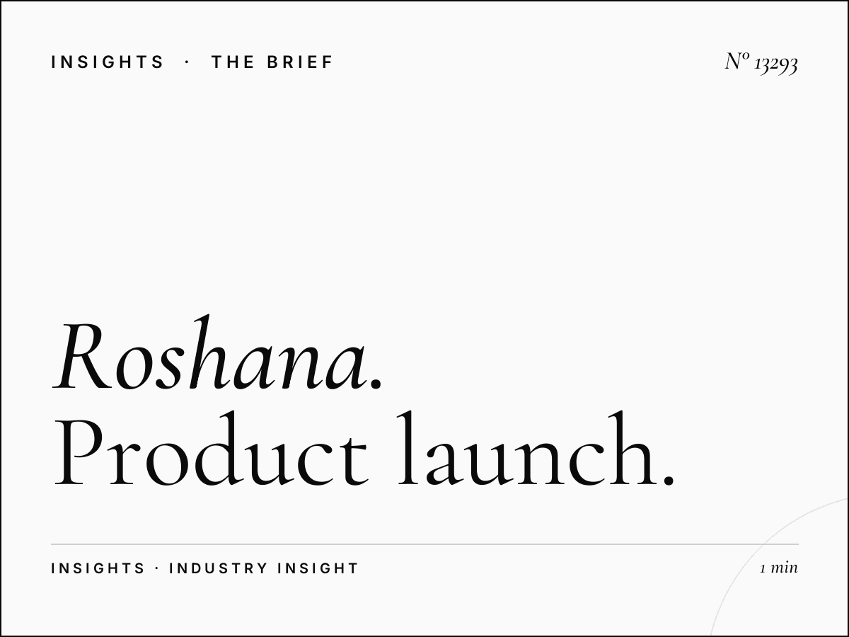 Roshana Tahlia Screen Launch: Product Launch Digital
