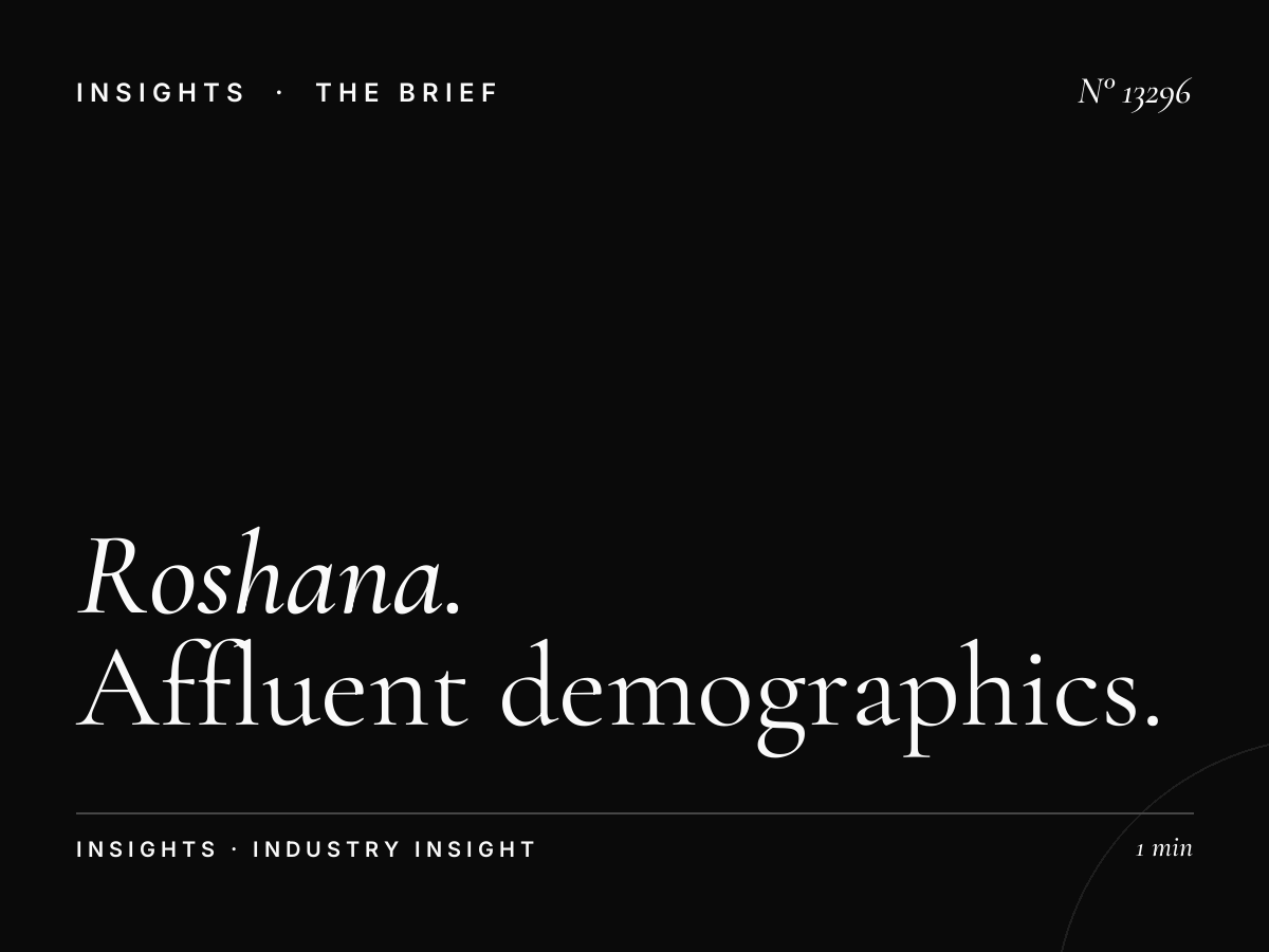 Roshana Tahlia Screen Audience: Affluent Demographics